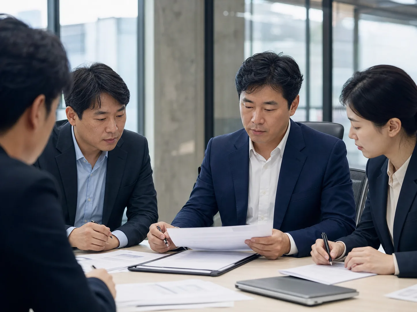 인증·경쟁력 분야 — 기업 임원 회의 장면